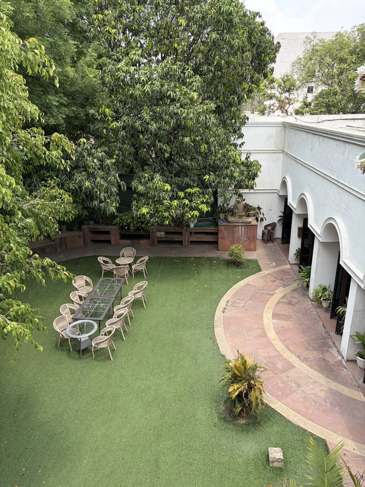 The back lawn